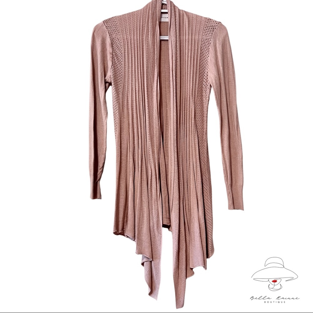 💎3/30💎 DREAMERS Asymmetrical Knitted Blush Cardigan